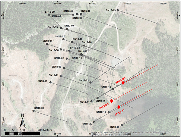 Plan Map of Current Drill Program Image