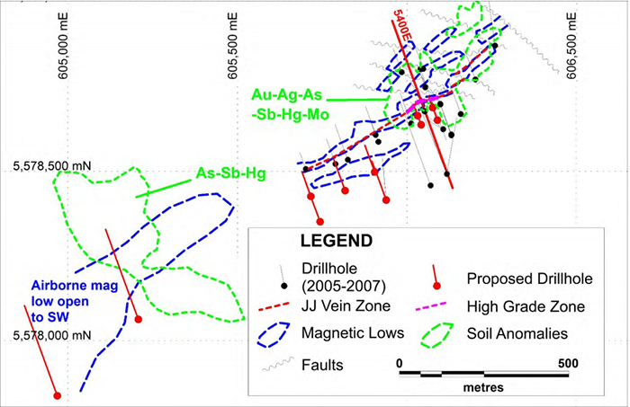 JJ Zone proposed drilling 2020
