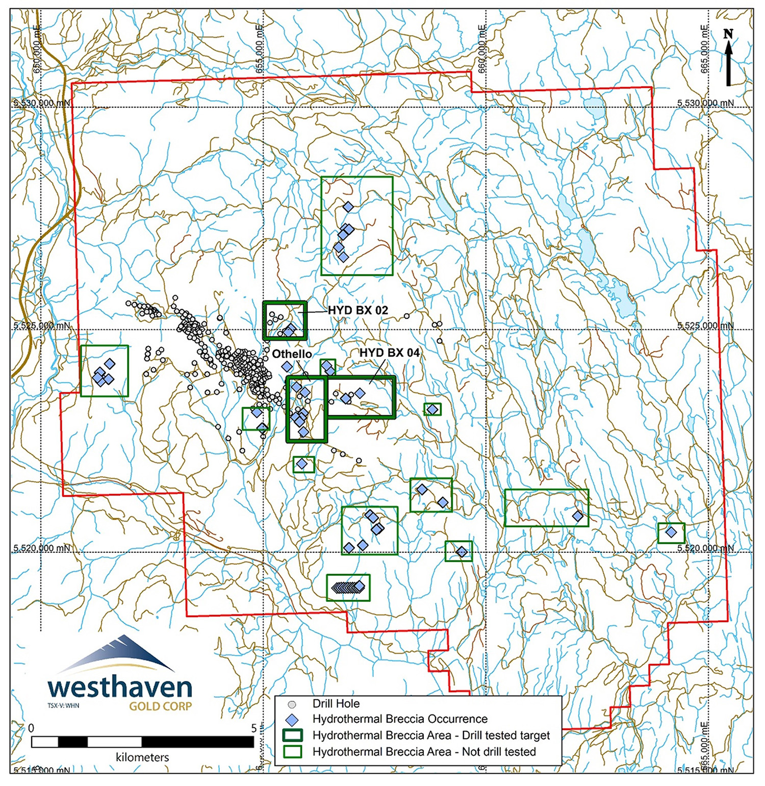 PLAN MAP SHOWING EXPLORATION TARGETS