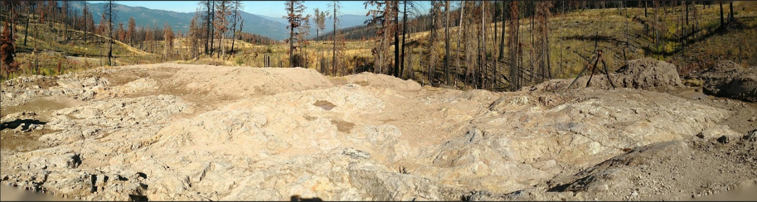 Picture of the Franz Outcrop looking northwest