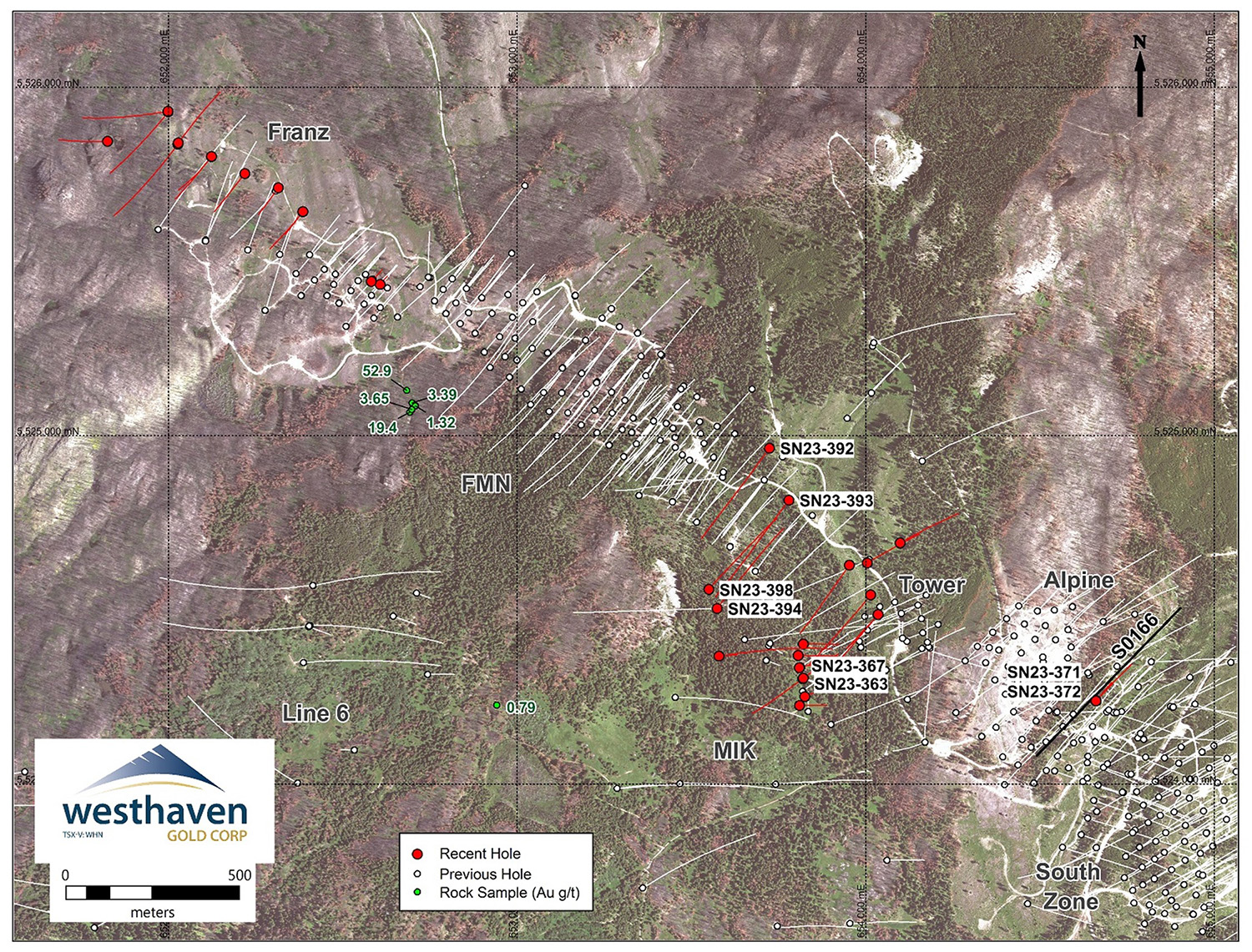 Plan Map of Recent Drilling