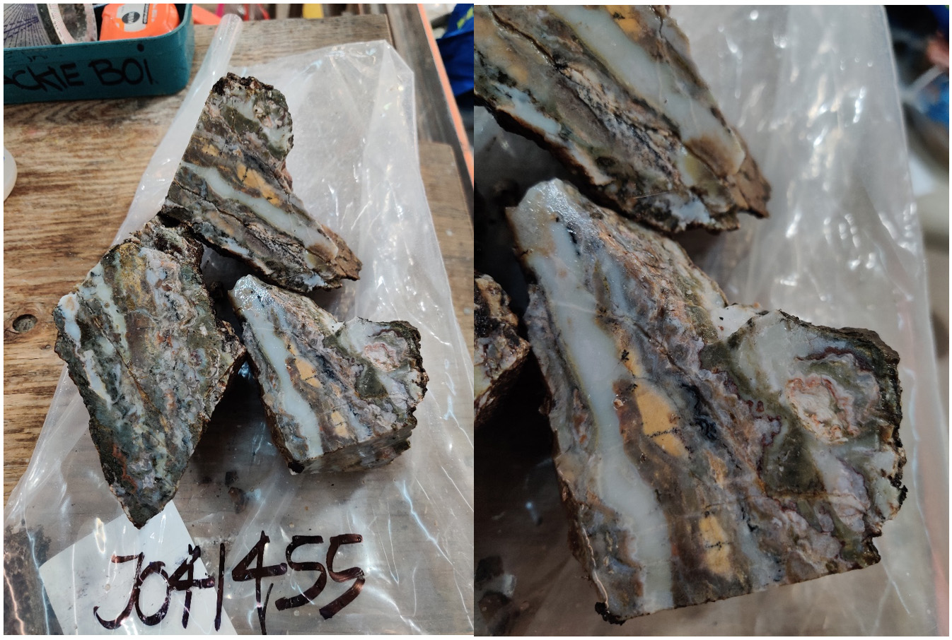 QUARTZ GRAB SAMPLES FROM OUTCROP CERTES SHOWING