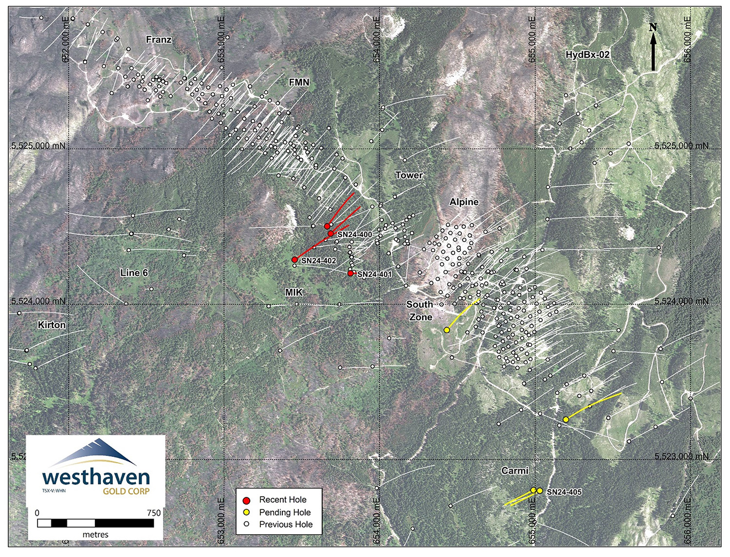 PLAN MAP OF RECENT DRILLING