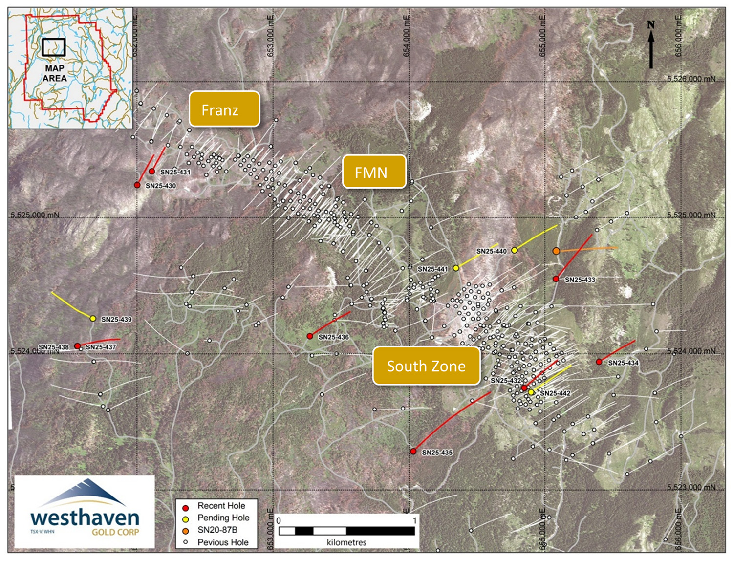 Plan Map of Recent 2025 Drilling