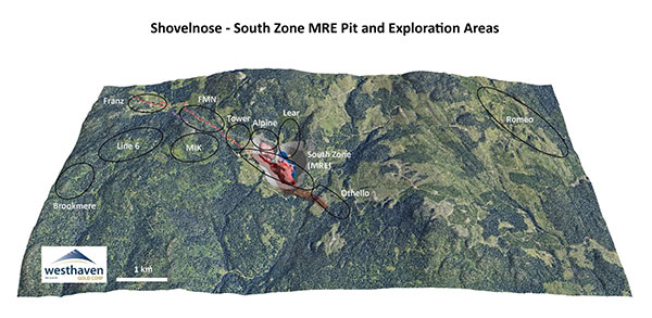 Shovelnose south zone MRE- Pit And Exploration Area
